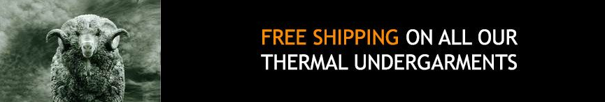 Free Shipping on All Thermal Garments